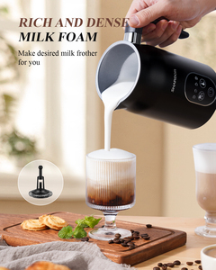 Base <span class=keywords><strong>de</strong></span> alimentación desmontable, 500W, voltaje, espuma <span class=keywords><strong>de</strong></span> <span class=keywords><strong>leche</strong></span> fría y caliente para Latte Cappuccinos, Espumador <span class=keywords><strong>de</strong></span> <span class=keywords><strong>leche</strong></span>, vaporizador <span class=keywords><strong>de</strong></span> <span class=keywords><strong>leche</strong></span> eléctrico - Product Image 4