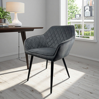 Chaise de salle à manger contemporaine verte noire grise bleue Chesterfield moderne italienne chaise de salle à manger rembourrée en cuir PU/velours tuftée