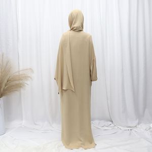Vente en gros Nouveau style Luxe Lin Mukena Abaya Femme 2 pièces <span class=keywords><strong>Robe</strong></span> <span class=keywords><strong>de</strong></span> prière musulmane <span class=keywords><strong>avec</strong></span> <span class=keywords><strong>hijab</strong></span> Dubaï Modeste pour voyage Printemps - Product Image 4
