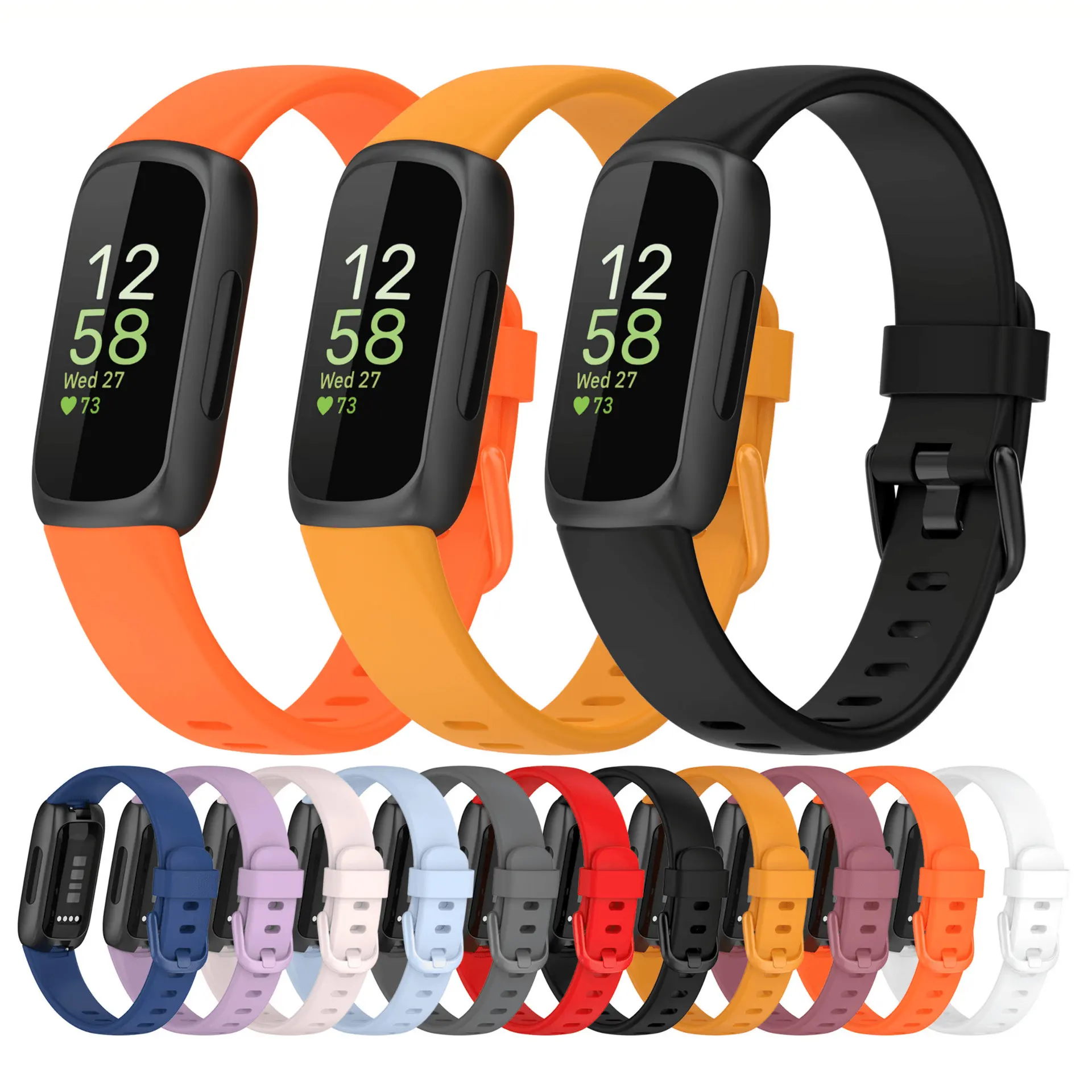 Bandas respiráveis para Fitbit inspirar 3 Smart Watch Soft TPU Silicone Wrist Band Watch Strap para Fitbit inspirar 3 banda