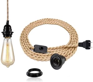 Lampes suspendues tissées en gros, luminaire suspendu en rotin, lampes suspendues, cordon de branchement, luminaire suspendu à brancher sur une <span class=keywords><strong>prise</strong></span> <span class=keywords><strong>murale</strong></span> - Product Image 2