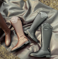 Bottes équestres de qualité supérieure pour hommes/femmes-Bottes d'équitation imperméables avec semelle antidérapante et bottes équestres respirantes