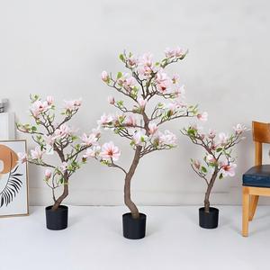 Árbol <span class=keywords><strong>de</strong></span> <span class=keywords><strong>Magnolia</strong></span> Artificial <span class=keywords><strong>de</strong></span> 0.7/0.9/1.2m, Planta Artificial para Interiores, Diseño <span class=keywords><strong>de</strong></span> Paisaje Suave, Bonsái - Product Image 2