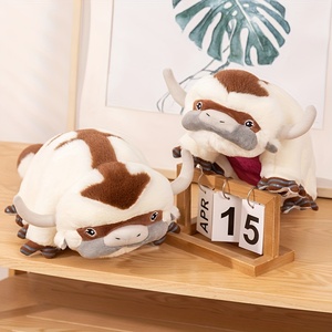 Nuovo arrivo simpatico peluche di mucca Appa peluche con macchie marroni e bianche grandi corna decorazione per la casa morbida bambola di mucca Appa - Product Image 6