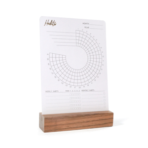 Cartes de plan d'habitudes imprimées sur mesure liste d'objectifs hebdomadaires mensuels de tâches fournitures de bureau scolaire planificateur porte-cartes en carton - Product Image 1