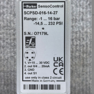 Sensor de Presión Parker SensoControl SCPSD-016-14-27 -1 a 16 Bares, Montaje Roscado, Fabricado en Alemania - Product Image 2