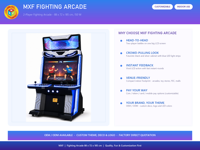 Bornes d'arcade de combat multi-jeux de luxe pour 2 joueurs, double écran LED 88x72x185 cm pour FEC
