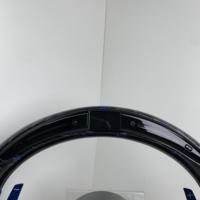Volant en cuir personnalisé avec fibre de carbone forgée et LED pour BMW Série E E84 Z4 E89 E81 E87 E82 E90 E91 E92 E93 X5 E70 E71 X6 E72