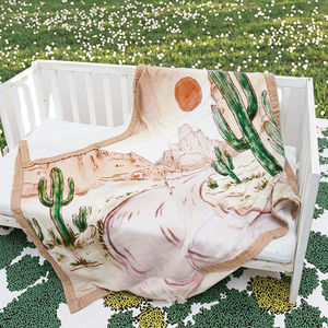 Fabricante personalizado Impresión digital Calidad Super Suave Bebé 4 Capas Algodón orgánico Muselina Baby Dream Manta - Product Image 2