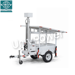Mobile Black Solar 3*440w Surveillance Trailer Tower UST-1000C Mobile Surveillance Trailer UST-1000C - Product Image 3