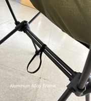 Chaise de plage pliable en aluminium extra large, capacité 120 kg, légère, en polyester 600D, portable, pour extérieur