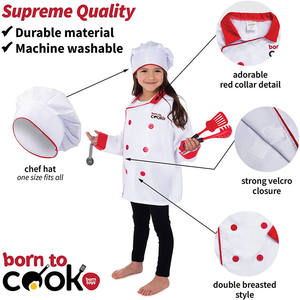 Disfraz de <span class=keywords><strong>Chef</strong></span> para Niños, Uniforme de Cocina de Color Blanco, Juguete de Imitación Moderno Occidental, Disfraz de Cosplay para Halloween - Product Image 4
