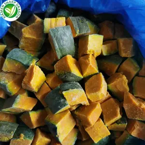 Export Frozen IQF Gold Pumpkin Chunks Cut Diced Block Cubes Freezing Unsweetened Organic Healthy Natural Wholesale Price