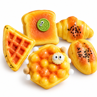 Jouet Squishy Floqué en Forme d'Aliments Frits, en TPR Souple, Fait Main, Balle à Presser DIY Mochi pour Enfants et Adultes, Anti-Stress et Apaisant pour le Bureau