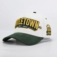 Leverancier van op maat gemaakte baseballcaps van 100% katoen, 5-delige geborduurde logo hoofddeksels voor projecten.