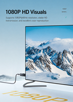 Extender HDMI Cat6 Kompak 50m dengan Perlindungan ESD 1080P 60Hz dan Extender POC untuk Siaran dan Layar Komersial