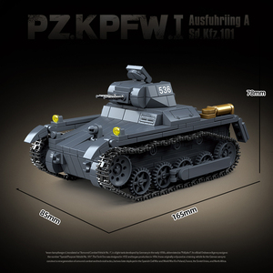 <span class=keywords><strong>Panzer</strong></span> I Ausf. allemand Véhicule blindé léger de la Seconde Guerre mondiale, jouets de chars militaires, modèles de véhicules, <span class=keywords><strong>3</strong></span> figurines, accessoires d'armes, blocs de construction - Product Image 2