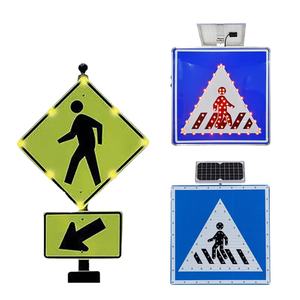 Segnali stradali di energia stradale di traffico solare di vendita calda con illuminazione a led segnali di avvertimento a led di errore - Product Image 6