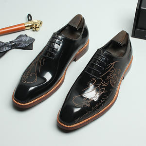 Zapatos <span class=keywords><strong>Oxford</strong></span> de cuero verde italiano de primera calidad hechos a mano con diseño grabado con láser, ropa formal elegante para eventos de Gala - Product Image 2