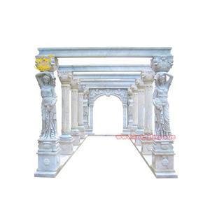 Gazebo con Colonne Romane in Marmo e Tetto in Metallo, <span class=keywords><strong>Arredo</strong></span> da <span class=keywords><strong>Giardino</strong></span>, Prodotto Unico in Pietra <span class=keywords><strong>per</strong></span> Giardini - Product Image 5
