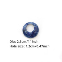 Perles en pierre naturelle plates et rondes en forme de donut, breloques pour la fabrication de bijoux, boucles d'oreilles, artisanat DIY, accessoires d'énergie curative, vente en gros