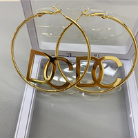 Boucles d'oreilles créoles personnalisées en acier inoxydable de luxe pour le dropshipping – Bijoux de marque de créateur