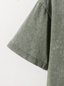 T-Shirt Oversize Vintage Avanzata per <span class=keywords><strong>Uomo</strong></span> e <span class=keywords><strong>Donna</strong></span>, Stile Casual da Strada, Tinta Unita, 100% Cotone Traspirante ed Ecologico - Product Image 5