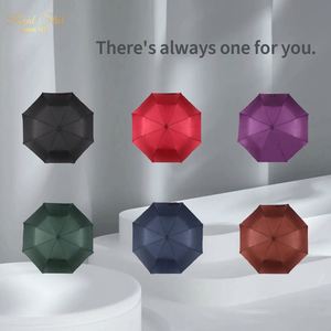 Plegable en 2 partes con revestimiento negro |   Paraguas Publicitario Automático para Negocios, Protección Solar y Contra la Lluvia - Product Image 4
