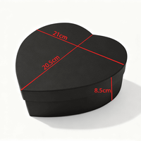 Carton personnalisé rouge blanc en forme de cœur boîte cadeau Saint Valentin mariage rose fleur bonbon boîte d'emballage innovante avec base et couvercle