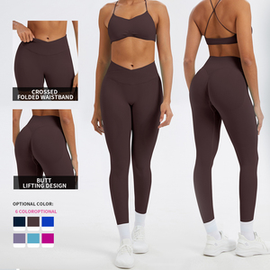 Leggings da Yoga Senza Cuciture per <span class=keywords><strong>Donna</strong></span>, Alta Elasticità, Aderenti, Modellanti, Comodi <span class=keywords><strong>Pantaloni</strong></span> Sportivi - Product Image 2