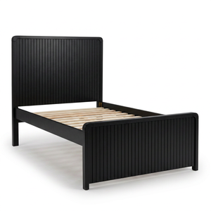 โครงเตียงเดี่ยวประหยัดพื้นที่ – เตียงไม้แบบดั้งเดิม Radiata/MDF พร้อมดีไซน์นุ่มนวลสำหรับห้องสตูดิโอ สีขาว/ดำ - Product Image 5