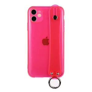 Hot sale glitter wrist strap tpu case custom x xr xs cell phone case i13 11 12 mini 7 8 pro max phone cases For iphone 6 6s plus