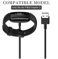 Chargeur compatible 1M pour Fitbit Inspire 2, Ace 3, câble de charge USB de remplacement avec cordon de 3,3 pieds