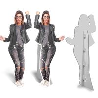 Standee personnalisé en carton écologique pliable et rotatif grand format – Cadeaux photo personnalisés pour intérieur/extérieur