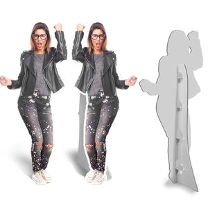 Standee personnalisé en carton écologique pliable et rotatif grand format – Cadeaux photo personnalisés pour intérieur/extérieur - Product Image 2