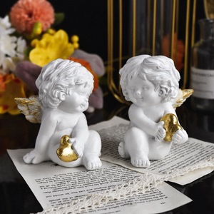 Statua di Cupido all'Ingrosso, Scultura in Resina di Angelo Carino, Soprammobili Bianchi per Camera da Letto, Decorazione Creativa per Matrimoni, Eventi, Regalo per Bambini - Product Image 4