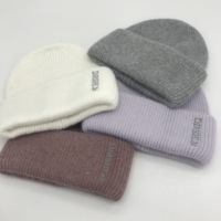 Bonnet d'hiver tricoté à revers de haute qualité, style Y2K, avec logo brodé personnalisé, motif camouflage/écarlate, vente en gros