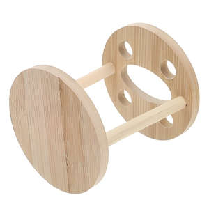 Wood Round <b>Toothbrush</b> <b>Holder</b> Stand Wall Mounted Minimalist Bathroom Organizer - Product Image 1