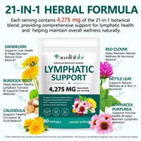 Acentiallabs Vente en gros 60 gélules Soupport lymphatique Formule à base de plantes naturelles Gélules de drainage lymphatique
