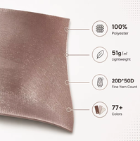 Tissu Organza Léger et Brillant en Satin de Lys et de Lotus, 100% Polyester, 20D 50D 51GSM, pour Décoration de Vêtements de Mariage