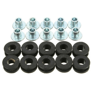Juntas para amortiguadores de motocicleta, 20 piezas, 10 de metal, 10 de goma, color negro, para reparación y reemplazo, uso en amortiguación - Product Image 1