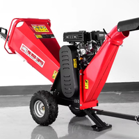 Broyeur à bois mobile à double lame de 4 pouces, 7 CV, 212 cm³, avec certification TUV CE, pour utilisation en ferme, jardin et aménagement paysager