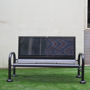 Ventes d'usine de mobilier d'extérieur parc public étanche en métal publicité ensemble de chaises de banc en acier galvanisé - Product Image 5