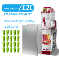 Machine à slush automatique à grande capacité en acier inoxydable commercial 220V, machine à slush électrique, boisson glacée, fruits frais, glace pilée