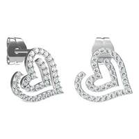 Boucles d'oreilles clous géométriques tendance pour femmes en acier inoxydable 316 plaqué or PVD 18 carats avec zircon, idéales pour les anniversaires