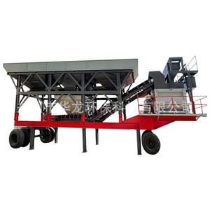Estación de Mezcla Móvil No Básica de Una Sola Unidad, Estación de Mezcla Integrada de Dosificación Automática, Mezcladora de Concreto Comercial - Product Image 1