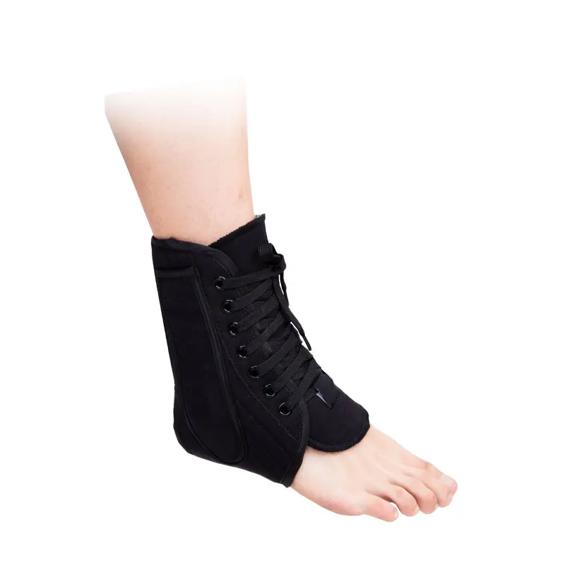 Supporto per cavigliera regolabile in tela resistente allacciato per stabilità