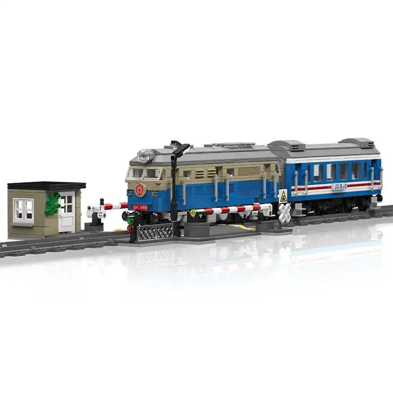 Mould King 12022 World Railway Series Dongfeng Technical No.DF4B Diesel Locomotive APP Remote Control Building Block for Kids