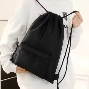 Zaino con Coulisse Impermeabile Personalizzato, Grande Capacità, per Palestra e Sport, con Tasca con Cerniera, <span class=keywords><strong>Borsa</strong></span> per Fitness e <span class=keywords><strong>Basket</strong></span> - Product Image 4