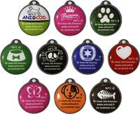 NFC/QR Code Pet ID Tag Liens vers le profil en ligne/Contact d'urgence/Informations médicales/Tampon de localisation Google Map